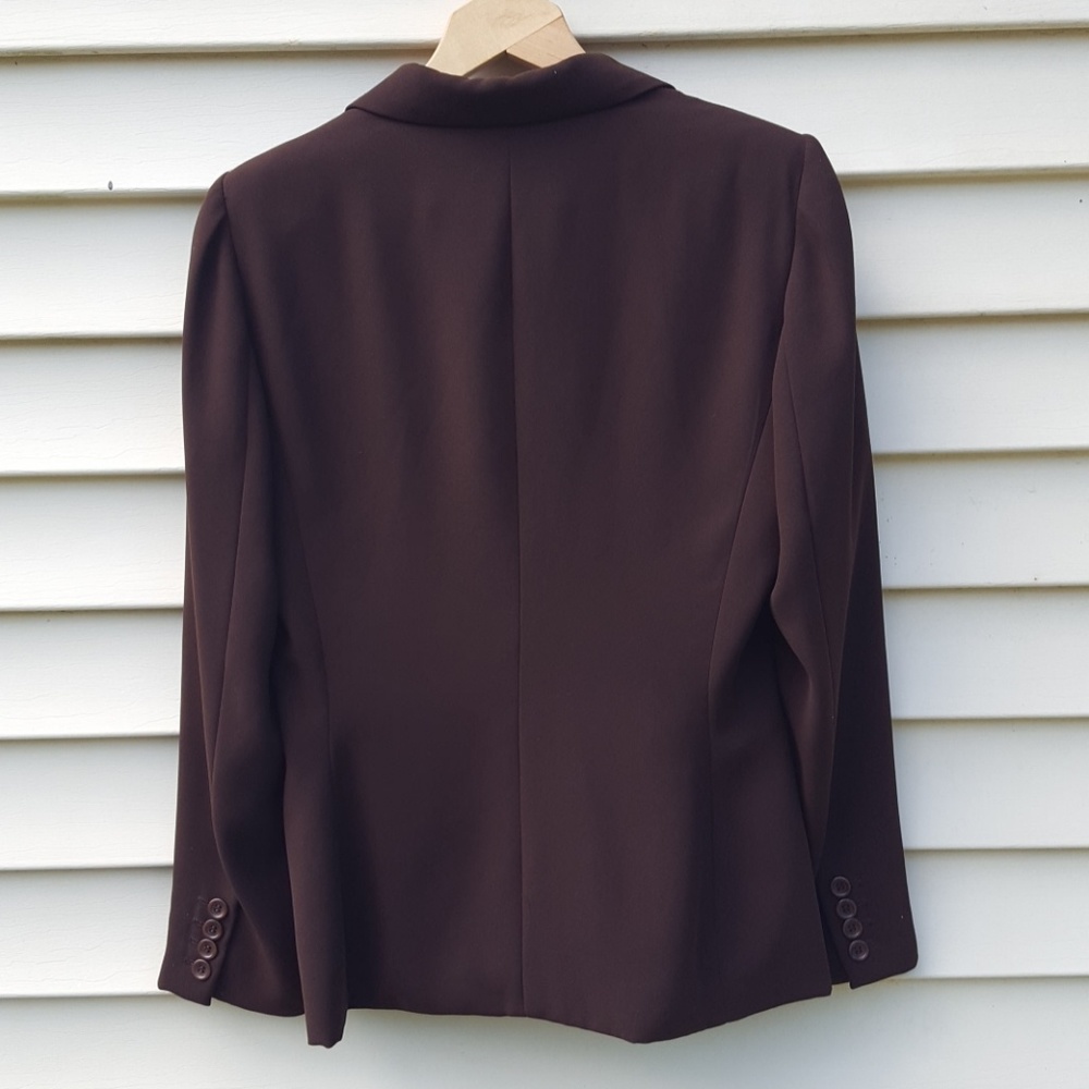 Brown Blazer Jacket, Business Casual Office Career, Size 10 - Picture 3 of 6